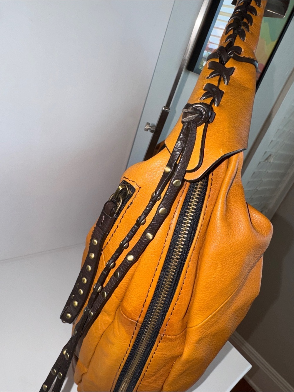 ORYANY Naimi Hobo Bag Whipstitch Slouchy Shoulder Bag Boho Chic - Picture 4 of 12
